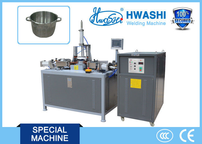Máquina de solda de projeção de aço inoxidável com potência de 15KVA, armazenamento de energia 8000J e pressurização de 1500kg para alças de panela de sopa