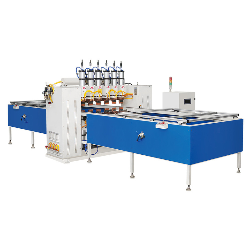Hwashi Full Automatic Steel Wire Mesh Condensador Tubos de cobre Buddy e Máquina de Soldadura Multi-Ponto