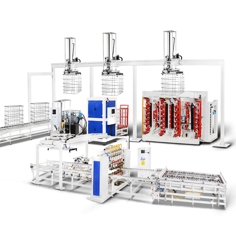 Hwashi Factory IBC Grid, IBC Cage Frame Production Line, IBC Cage Frame Locking Machine