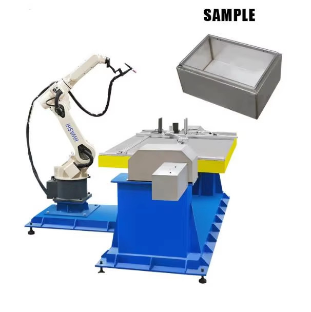 Os robôs de soldadura industriais de Hwashi MIG irradiam o robô de soldadura para o quadro da cremalheira do armazenamento