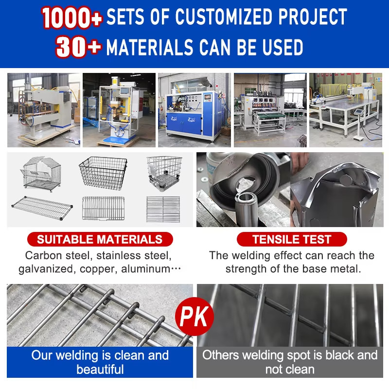 Máquina automática de soldagem de malha de revestimento CNC Máquina de soldagem de malha de arame fabricando soldagem de pontos Equipamento de produção industrial Caixa Malha de arame soltada