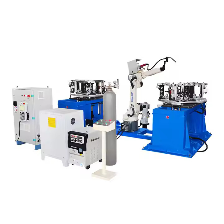 Os robôs de soldadura industriais de Hwashi MIG irradiam o robô de soldadura para o quadro da cremalheira do armazenamento