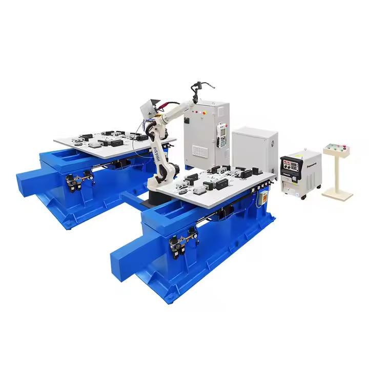 Os robôs de soldadura industriais de Hwashi MIG irradiam o robô de soldadura para o quadro da cremalheira do armazenamento