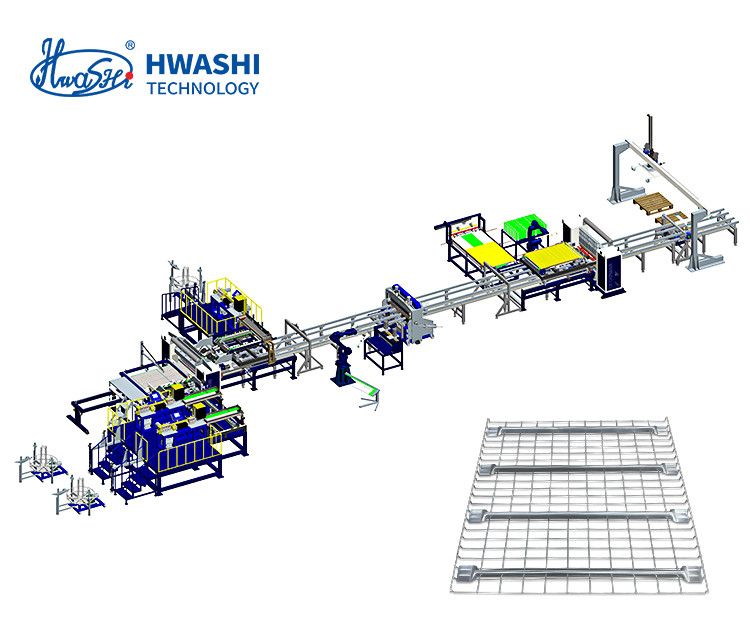 Hwashi atualize seu processo de produção com máquina de soldagem automática de gaiola para prateleiras de telhas de malha