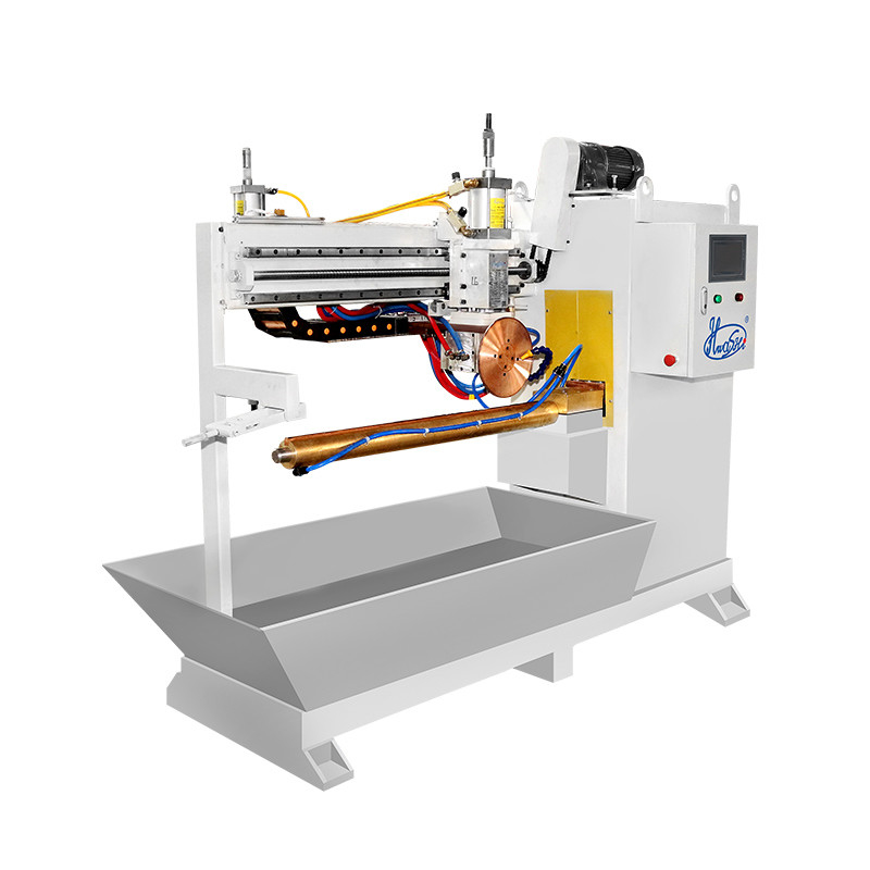 Máquina de fabricação de tanques de combustível de estação dupla de 380V, máquina de soldadura de costura / rolo para tanques