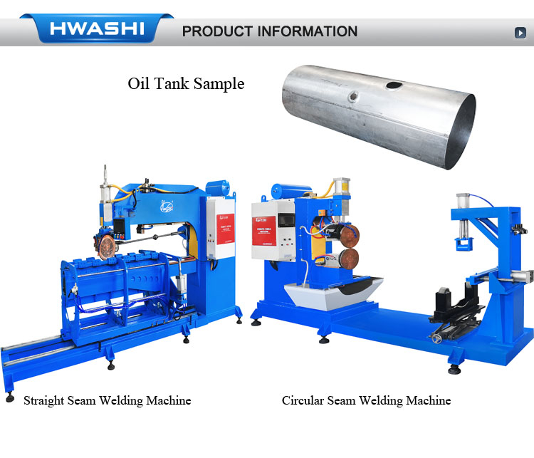 Hwashi Máquina de solda de costura longitudinal de alta qualidade para tanque de combustível Máquina de solda automática de costura