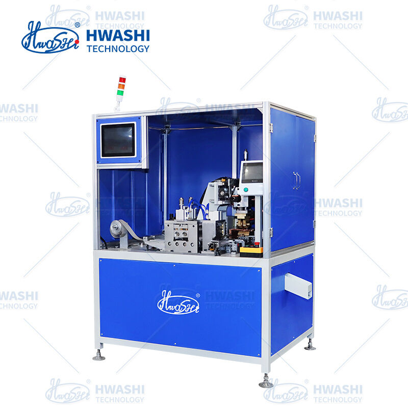 Máquina automática de soldagem de costura de rodízio Hwashi para cartuchos de filtro de malha de fio tecido com costuras herméticas e 50% menos etapas de processamento