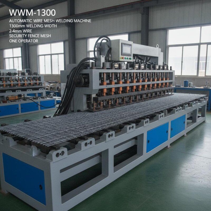 WWM-1300 Máquina automática de solda de malha de arame 1300mm Largura de soldagem 2-4mm Malha de vedação de segurança de arame Um operador