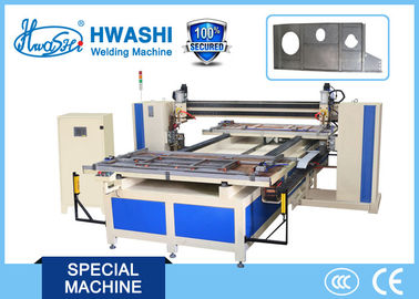 Soldador automático da chapa metálica da porta com sistema móvel da cabeça do dobro do CNC