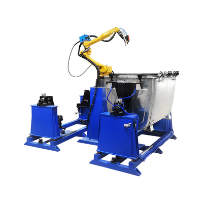 O robô de soldadura grande de aço galvanizado do escaninho dos desperdícios configura o sistema de rastreio da emenda do laser