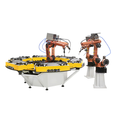 Estação automática de Hwashi MIG TIG Welding Robot With Rotating para o canto da cremalheira do armazenamento