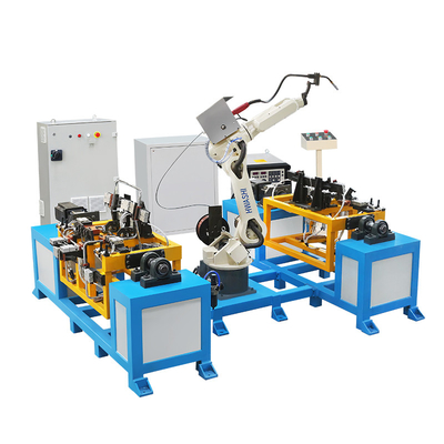 Linha central do robô de soldadura seis de Hwashi MIG para o quadro de aço inoxidável da cadeira
