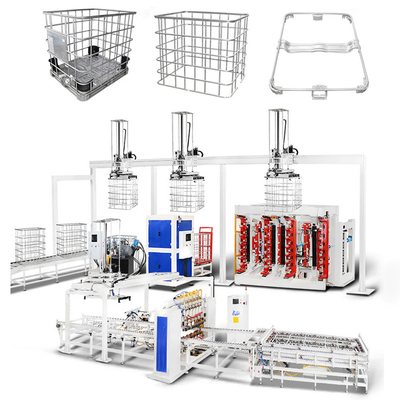 IBC Cage Frame Automatic Production Line PLC controlada máquina de soldagem de recipientes a granel