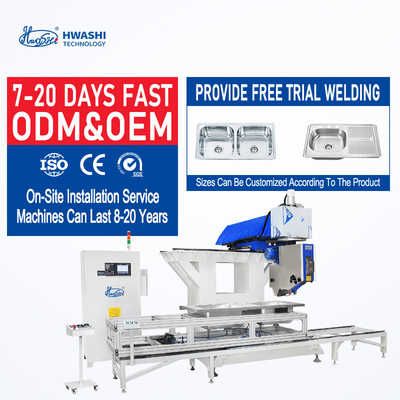 HWASHI 304SS Lavatório de cozinha máquina de polimento CNC moedor de aço inoxidável