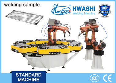 Máquina de soldadura robótico do canto da prateleira do fio do armazenamento, linha central industrial do braço 6 do robô de soldadura