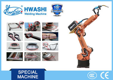 Distância de alcance industrial industrial do braço 1400mm dos robôs de soldadura da linha central do CNC HwashiSix