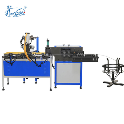 Hwashi Máquina automática de fabricação e soldadura de anéis de arame de aço / máquina de soldadura de traseira