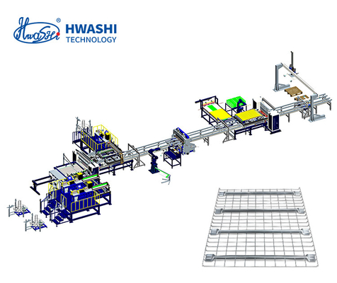 Hwashi atualize seu processo de produção com máquina de soldagem automática de gaiola para prateleiras de telhas de malha
