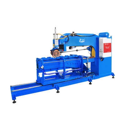 Máquina de fabricação de tanques de combustível de estação dupla de 380V, máquina de soldadura de costura / rolo para tanques