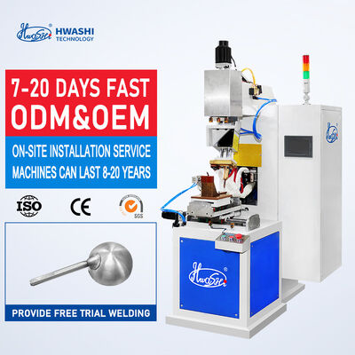 Máquina de solda por projeção de aço inoxidável com potência de 15KVA 8000J armazenamento de energia e pressurização de 1500kg para alças de utensílios de cozinha
