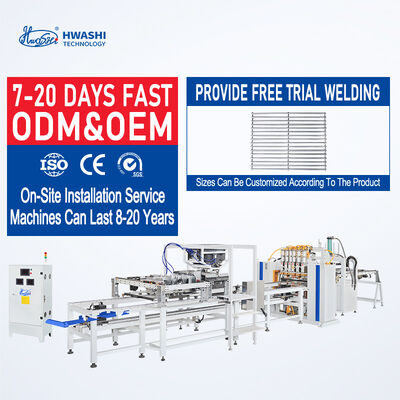 Máquina automática de soldagem de pontos de malha de fios de cabeça múltipla Hwashi com tecnologia de soldagem adaptativa e posicionamento de alta precisão
